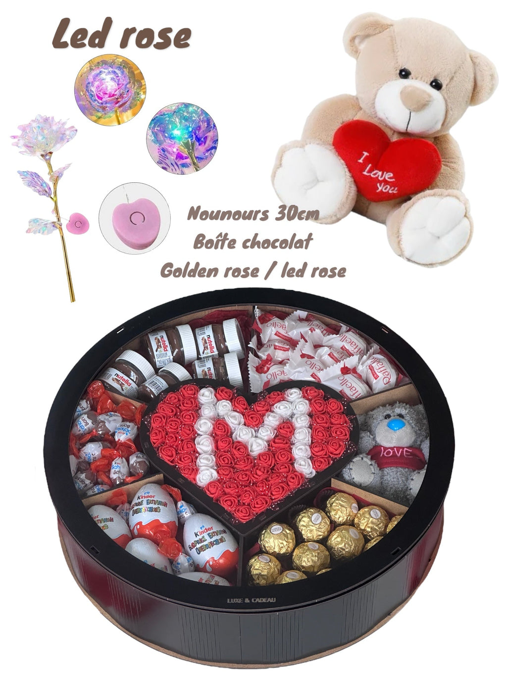 chocolat avec rose livraison rapide