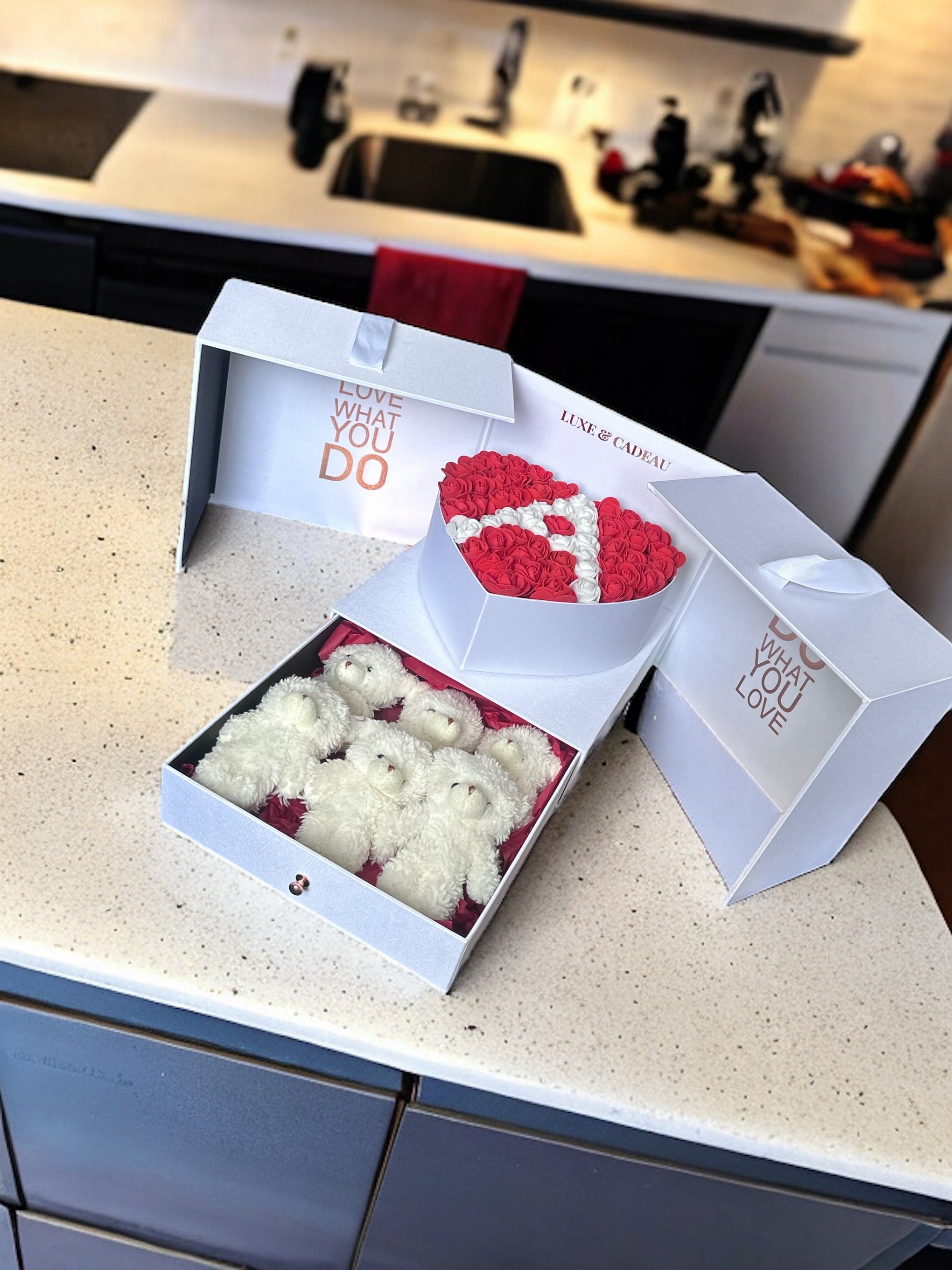 Bouquet roses artificielles • PERSONNALISÉ •