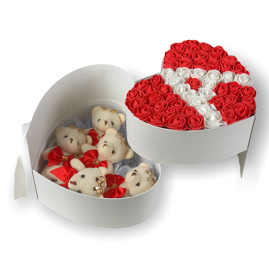 Bouquet roses artificielles • PERSONNALISÉ •